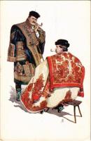 Bihar megye, Férfiak cifraszűrben / Männer im Filzmantel / Transylvanian folklore from Bihor County, Men in felt mantles s: Csikós Tóth András (EK)