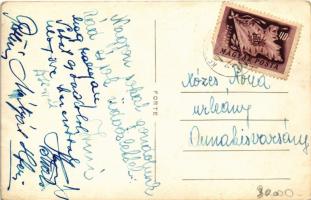 1943 Tiszaug, Strandfürdő a híddal, Szántó László strandbüféje. photo (EB)