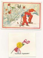 23 db MODERN város és motívum (üdvözlők, művészeti) képeslap vegyes minőségben és méretben / 23 mode...