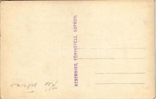 Sopron, Kis utca, Reisch Samu épület és géplakatos, sör és bor üzlet. Rebernigg fényképész, photo (E...