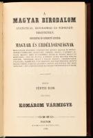 Fényes Elek: Komárom vármegye leírása. H.n., é.n., Kultsár István Társadalomtudományi és Kiadói Alapítvány. Reprint kiadás. Kiadói félvászon-kötés. Az 1848-ban megjelent mű hasonmása.