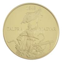 Csontos Attila DN Talpra magyar - Az 1848-as forradalom története / Nemzeti Dal aranyozott bronz emlékérem tanúsítvánnyal (38mm) T:PP