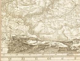 cca 1810 Magyarország nyugati fele, a Balaton és a Fertő tó rézmetszetű térképe 70x48 cm Vászonra ka...