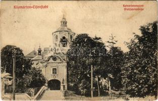 1911 Kismarton, Eisenstadt; Kálvária templom / Wallfahrtskirche / calvary church + "SOPRON-POZSONY 262. SZ.A." vasúti mozgóposta (fl)