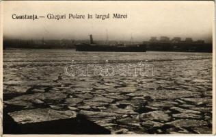 Constanta, Gheturi Polare in largul Marei / Polar ice caps at sea, port, steamships. photo