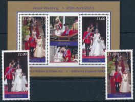 2011 Vilmos herceg és Kate Middleton esküvője blokkból kiszedett bélyeg + blokk Mi 662-623 + Mi 100