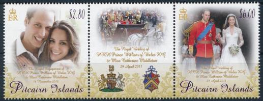 Vilmos herceg és Kate Middleton esküvője sor hármascsíkban, The wedding of Prince William and Kate Middleton set in stripe of 3