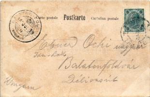 1902 Trieste, Piazza, Panorama Internazionale, Hotel Daniel, Restaurant Steinfeld, Libreria, Cafe, I...