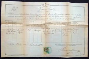 1870 Rostaházy Kálmán író, országgyűlési képviselő aláírása