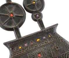 Pap Zoltán: Falplasztika. Bronz, kopásokkal, jelzés nélkül, 24x13,5 cm