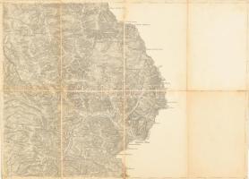 cca 1860 Erdély Gyimes Pass rézmetszetű térkép vászonra kasírozva ./ transylvania map on canvas 54x38 cm