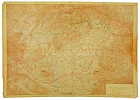 1938 A magyar-cseh katonai bizottság által 1938. november 5-én megállapított demarkációs vonal, 1:750 000, M. Kir. Térképészeti Intézet, 70×98 cm