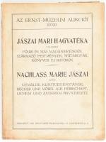 Az Ernst Múzeum aukciói: Jászai Mari hagyatéka Bp., 1926. Kiadói papírkötésben