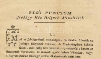 cca XVIII. sz. Urbáriumi nyomtatványok gyűjteménye, 8 db: 

1769 Bizonyos Punctumok. [Nagyszeben],...