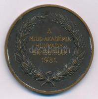 1931. "Borúra derű (Jedlik Ányos-díj) bronz érdemérem hátoldalán " A Magyar Tudományos Aka...
