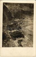 1918 Frenzellaslucht (Isonzo front), Elhullott lovak gáztámadás után az első világháborúban júniusban. Gust Fotograf Brasov (Brassó, Kronstadt) / WWI K.u.k. military, dead horses after a gas attack. photo (EK)