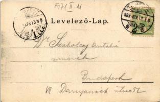 1903 Temesvár, Timisoara; Kossuth Lajos utca, üzletek, villamos, kerékpár. Káldor Zs. és Társa kiadá...