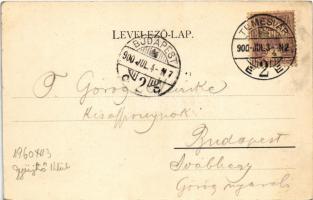 1900 Temesvár, Timisoara; Gyárváros, Kossuth tér, Kohn testvérek üzlete / square, shop (fl)