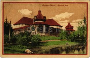 1917 Szatmárnémeti, Szatmár, Satu Mare; Kossuth kert. Lővy kiadása / park (EB)