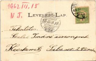 1905 Szeged, Klauzál tér, Kossuth szobor, Krausz M., Grosz Testvérek üzlete (EK)