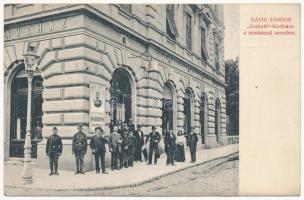 1910 Szeged, Dávid Sándor Kossuth kávéháza a színházzal szemben Szeged legkellemesebb szórakozóhelye Minden este szenzációs mozgófénykép előadások (EK)