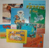 9db mesekönyv, mint: Fáni, Tónió a póniló, A kék pék, Alszik a rét, Tapsika és más gyermekkönyvek