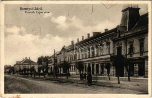 1930 Szentgotthárd, Kossuth Lajos utca, üzletek. Wellisch Béla kiadása (EB)