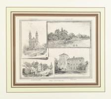 Cca. 1880-90. Dörre Tivadar: Tata. Fametszet, papír, 19x24 cm