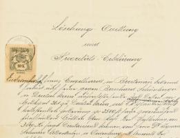 1898 7 klf okmány klf tarifák szerinti illetékelésekkel, benne magas is / 7 documents with different...