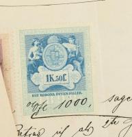 1898 7 klf okmány klf tarifák szerinti illetékelésekkel, benne magas is / 7 documents with different...