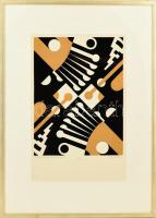 Koncz Béla (1925-2002): Formaszervezés Bartók zenéjére. Szitanyomat, papír, jelzett, számozott (69/1...
