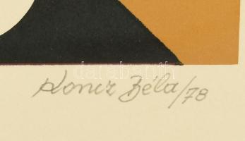 Koncz Béla (1925-2002): Formaszervezés Bartók zenéjére. Szitanyomat, papír, jelzett, számozott (69/1...