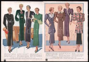 10 db Magyar Úriasszonyok lapja, divatkép. 30x23 cm