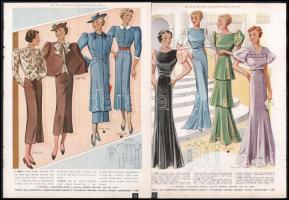 10 db Magyar Úriasszonyok lapja, divatkép. 30x23 cm