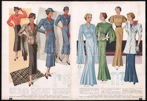 10 db Magyar Úriasszonyok lapja, divatkép. 30x23 cm