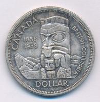 Kanada 1958. 1$ Ag "Brit-Kolumbia-Totemoszlop" T:XF patina Canada 1958. 1 Dollar Ag "British Columbia-Totem Pole" C:XF patina Krause KM#55