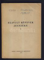 1952 Elavult könyvek jegyzéke I. a Népművelési minisztérium kiadásában