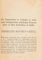 Kemper, Josephus: De Ungarorum ex Lebedia et Atelcuzu demigratione primisque Francos inter et illos ...