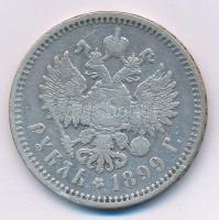Orosz Birodalom 1899. 1R Ag "II. Miklós" T:F karc, ph. Russian Empire 1899. 1 Rouble Ag &q...