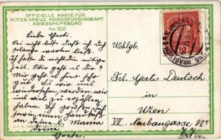 1917 General der Kavallerie IGnaz Edler von Korda, Korpskommandant. Offizielle Karte für Rotes Kreut...