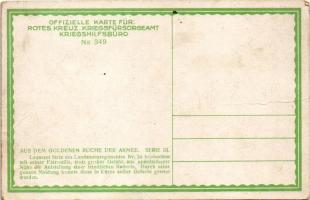 Offizielle Karte für Rotes Kreuz, Kriegsfürsorgeamt, Kriegshilfsbüro Nr. 349. Aus dem goldenen Buche...