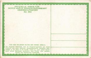 Offizielle Karte für Rotes Kreuz, Kriegsfürsorgeamt, Kriegshilfsbüro Nr. 353. Aus dem goldenen Buche...