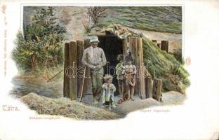 Tátra Szepes gypsies Litho