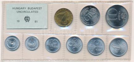 1981. 2f-20Ft (10xklf) érmés forgalmi sor fóliatokban T:UNC Adamo FO18