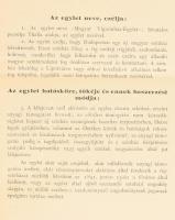 1891 A Magyar Vígszínház Egylet alapszabályai 8 p
