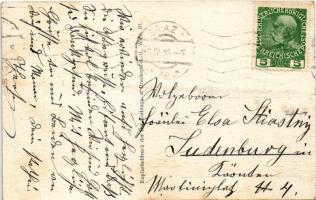 1915 Kriegsbildkarte Nr. 18. Oberst Brosch Edler von Aarenau schlägt sich nach zwölftägiger Abwesenh...