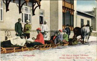 1911 Tátraszéplak, Tatranska Polianka, Westerheim (Magas-Tátra, Vysoké Tatry); Téli élet a magas Tátrában / Winter-Sport in der hohen tatra / Winter life in the High Tatras (EB)