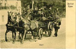 Berlin, Berliner Typen: Feuer! / firefighters on horse cart