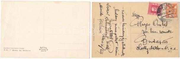 Dunaszerdahely, Dunajská Streda; 9 db RÉGI város képeslap / 2 pre-1940 town-view postcards