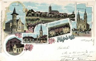 1899 Pápa zsinagógával litho